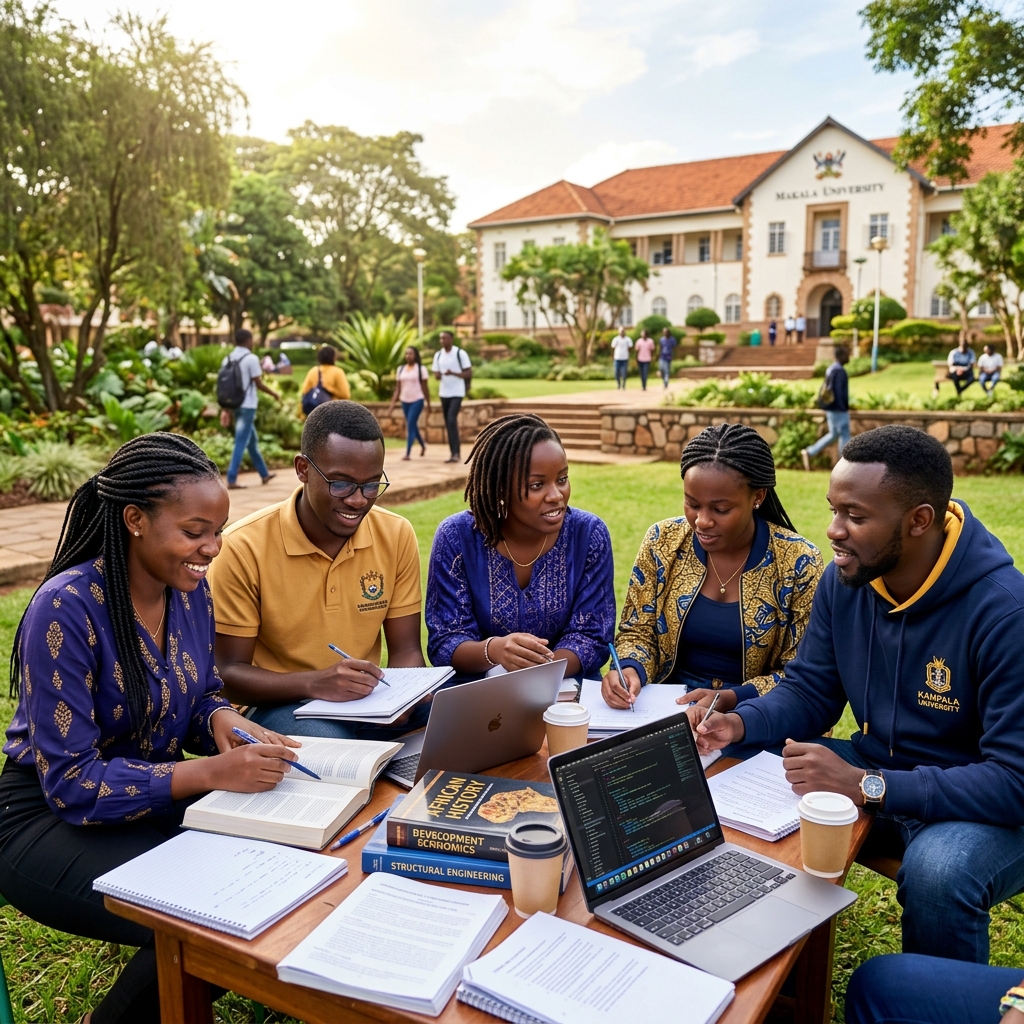 University Students studying